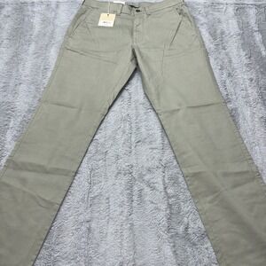 Duck Head Men's Shadow Green Twill Casual Pants 30x32 Stretch Flat Front